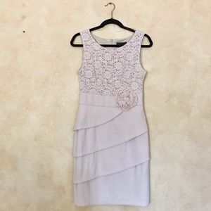 Cute dress with lace and flower (Never worn)